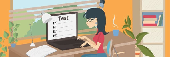 test taking exam cartoon